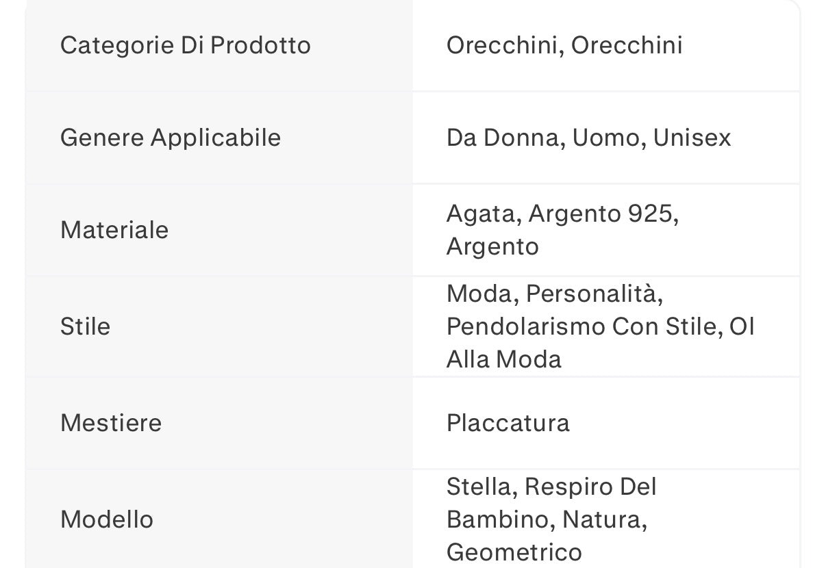 Orecchino 6mm unisex argento sterling 925