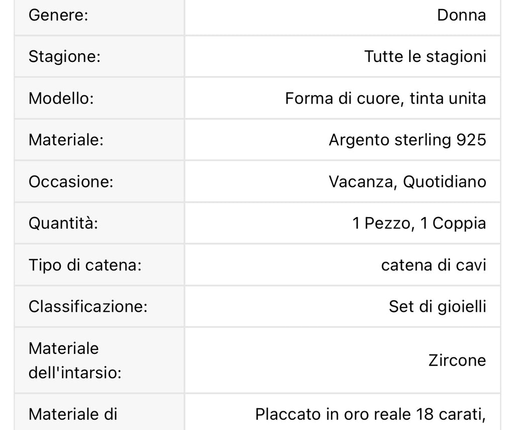 Orecchini in argento sterling 925 zirconi placcato oro 18k