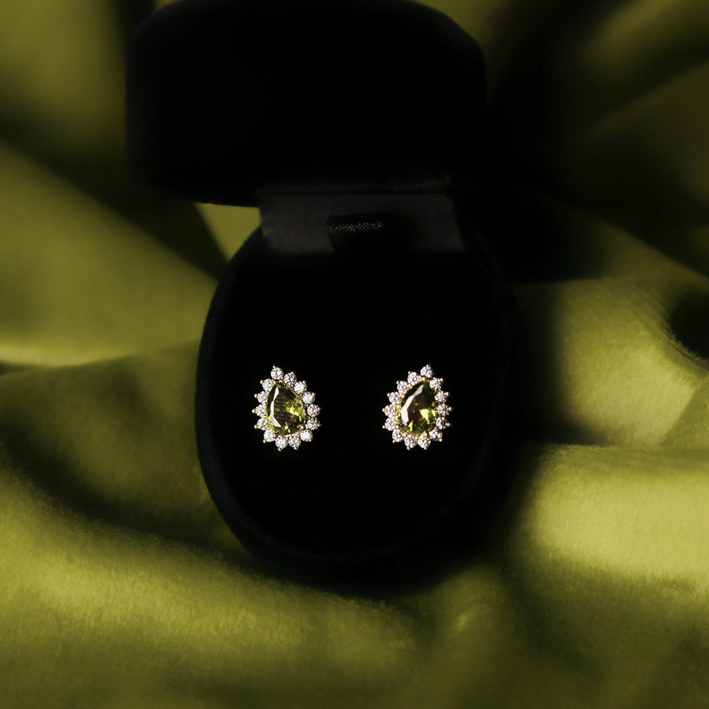 EMERALD AFFAIR Orecchini argento sterling 925 placcato oro 14k