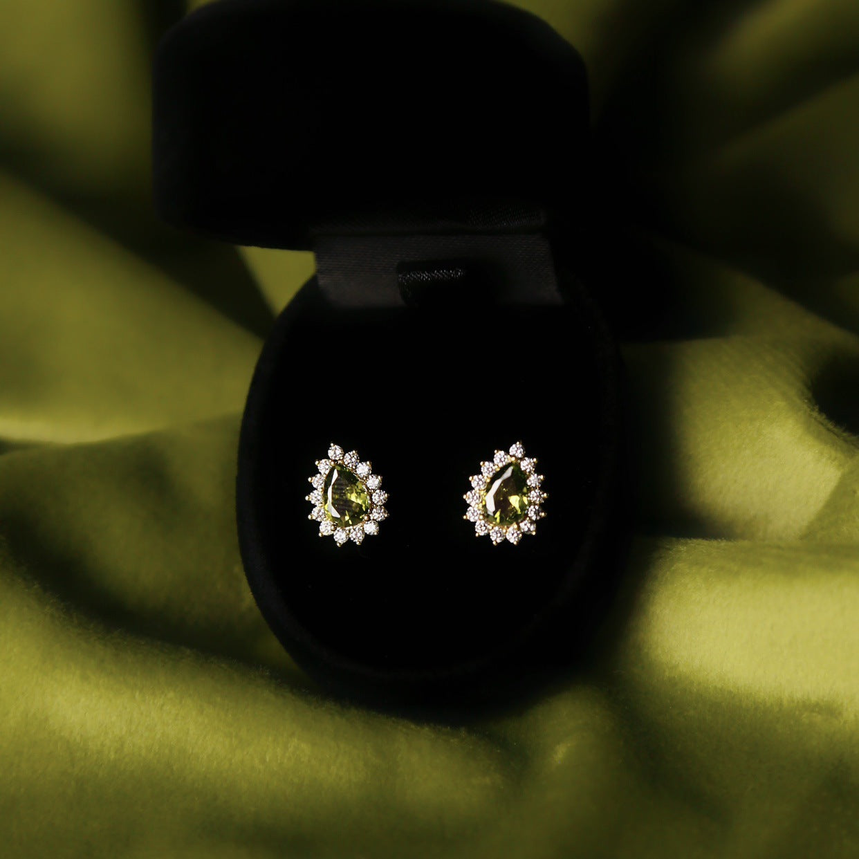 EMERALD AFFAIR Orecchini argento sterling 925 placcato oro 14k