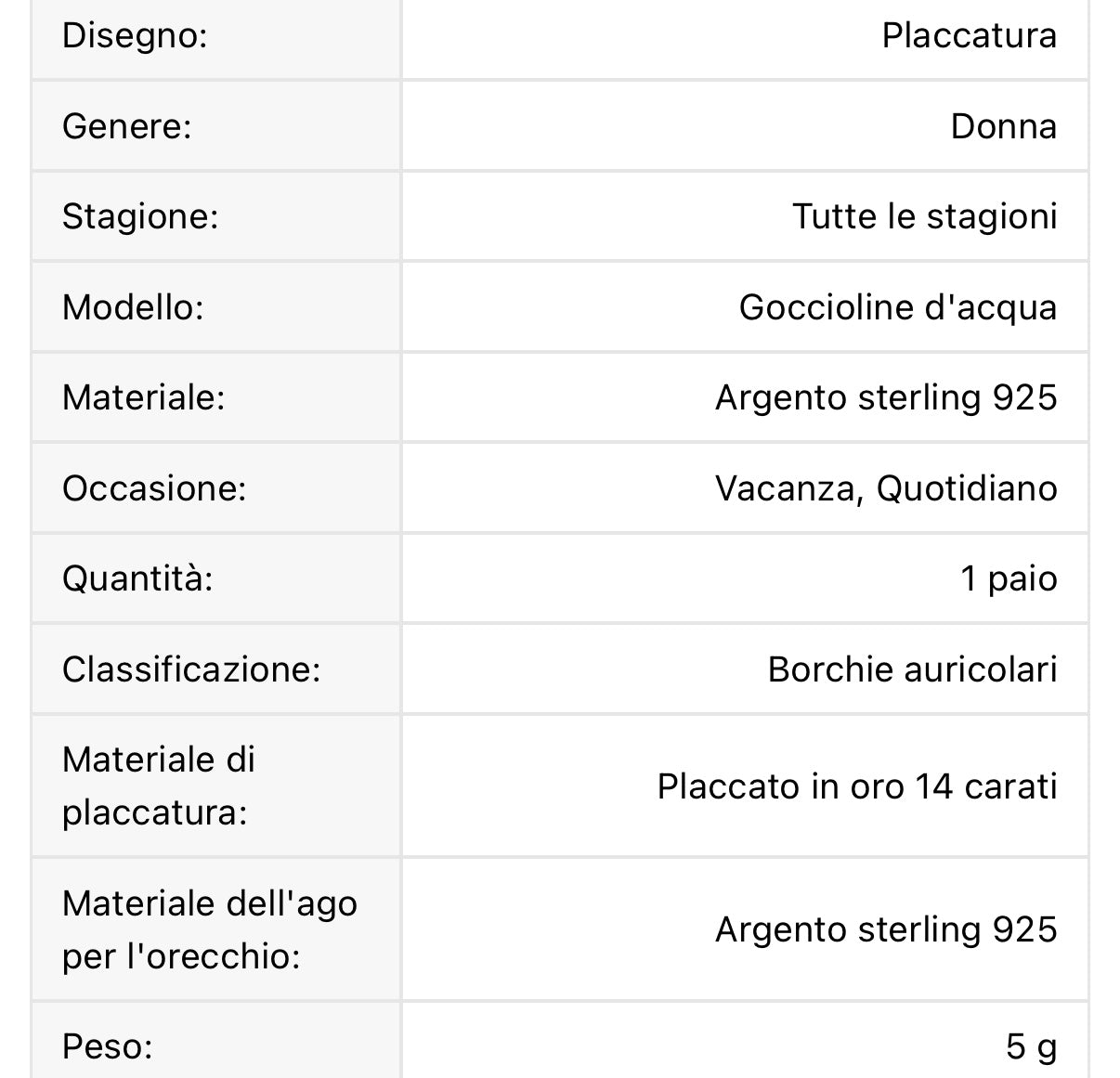 EMERALD AFFAIR Orecchini argento sterling 925 placcato oro 14k