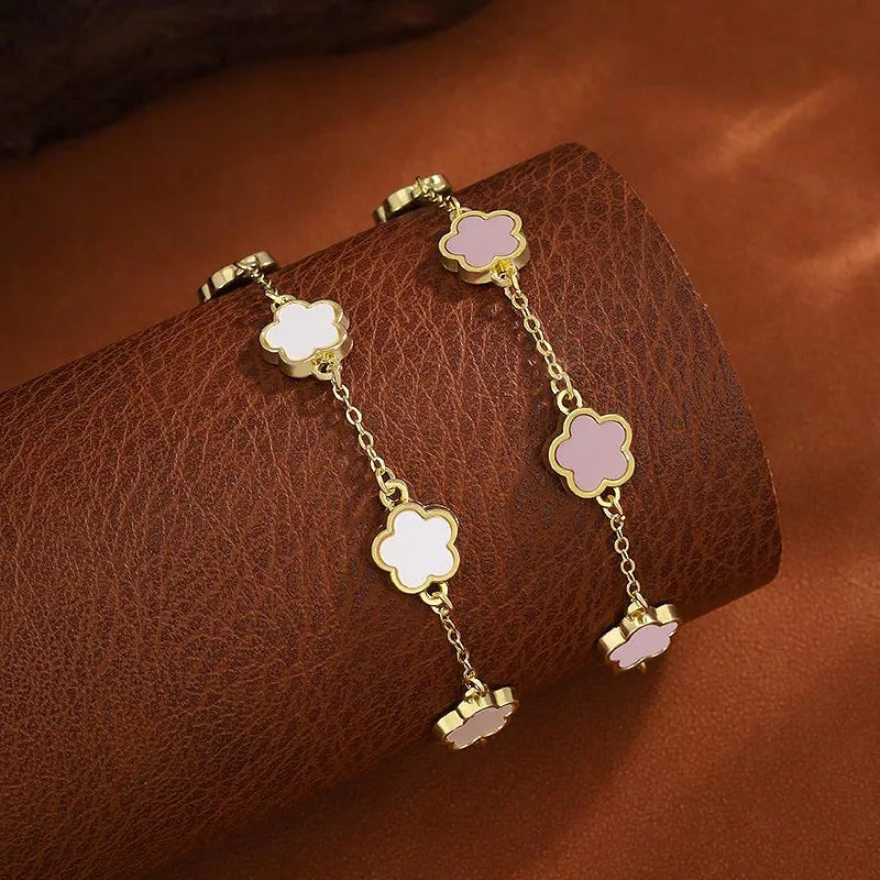 Bracciale unisex colore bianco acciaio inossidabile