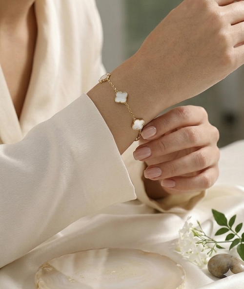 Bracciale unisex colore bianco acciaio inossidabile