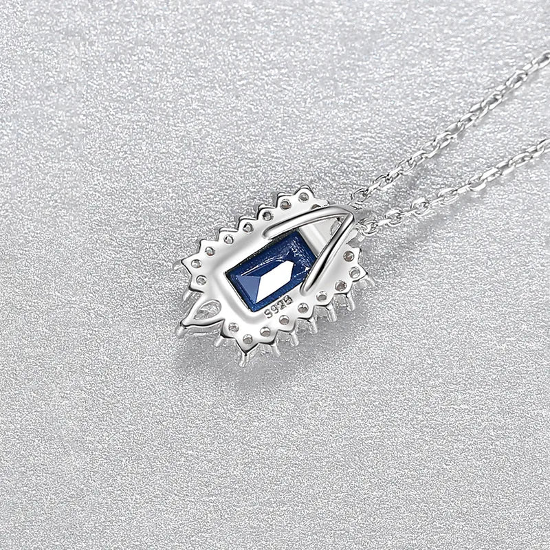 MIDNIGHT ICE Collana in argento sterling 925 placcata oro bianco 18k