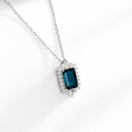 MIDNIGHT ICE Collana in argento sterling 925 placcata oro bianco 18k