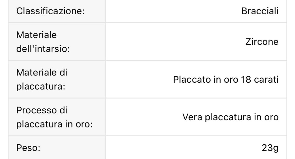 Bracciale tennis 8 pollici in argento sterling 925 e zirconi placcato oro bianco 18k