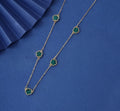 Emerald Fortune collana acciaio inossidabile