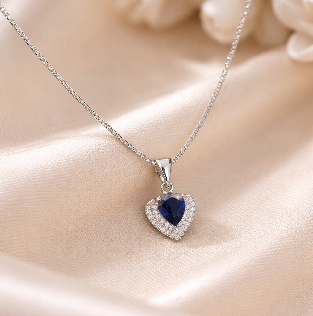 Collana in argento sterling 925 placcata oro bianco 18k