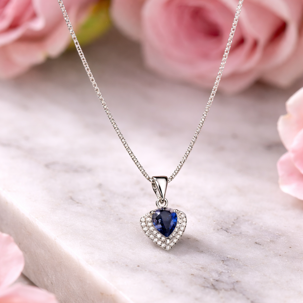 Collana in argento sterling 925 placcata oro bianco 18k